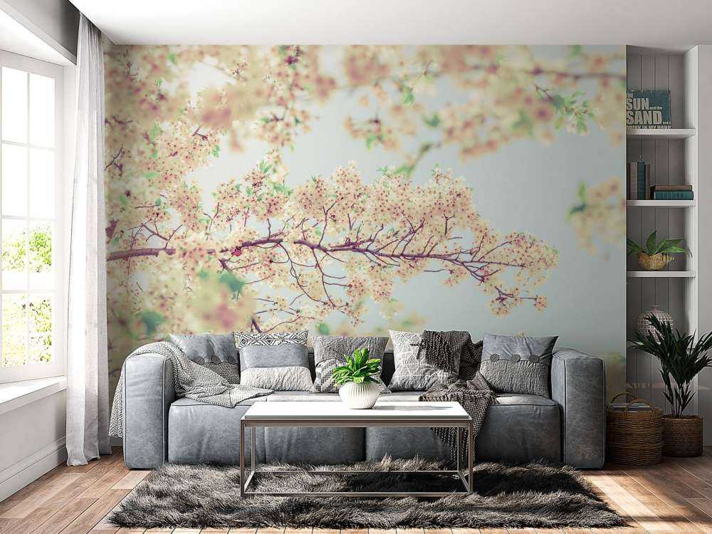 Blossom flowers with vintage look