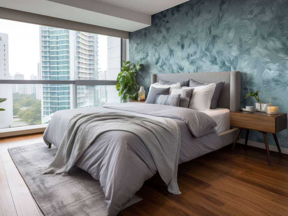 Blue flowers texture