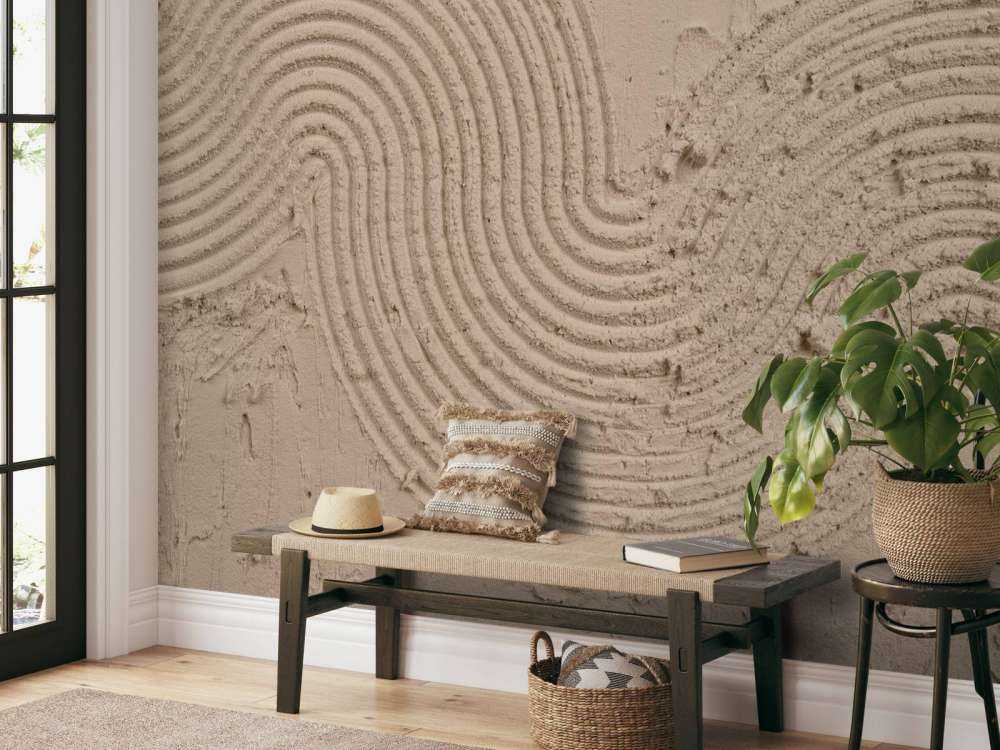 Texture art in taupe