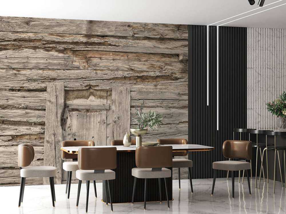 Beige shelves with door