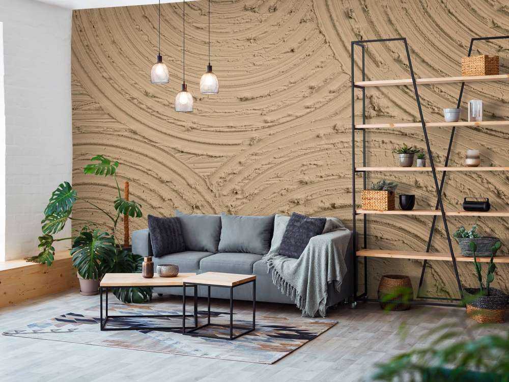 Zen circles coarse structure in gold brown