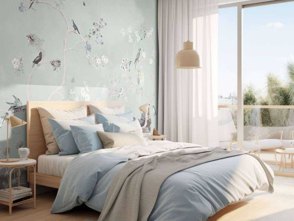 Birds in Garden Panorama 9