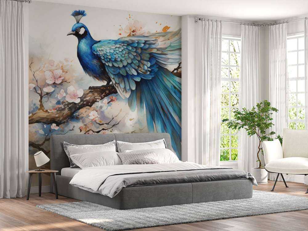 Peacock in Spring Mist