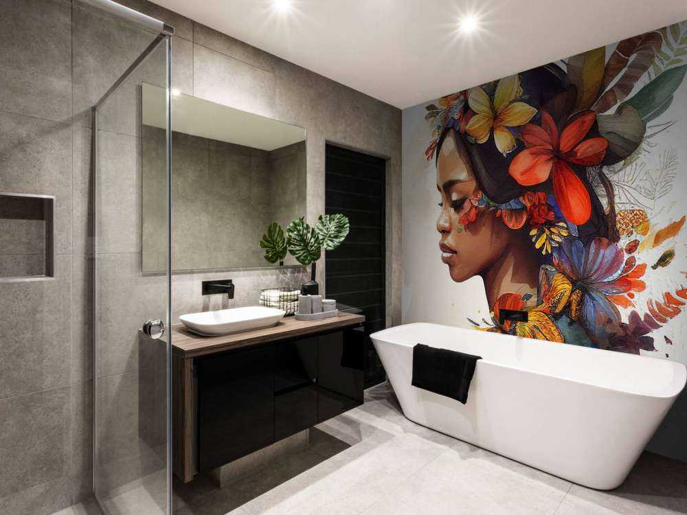 Watercolor Floral Indonesian Native Woman #4