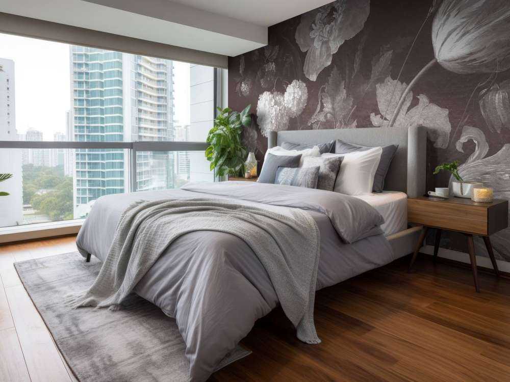 Baroque flowers still life - dark sepia