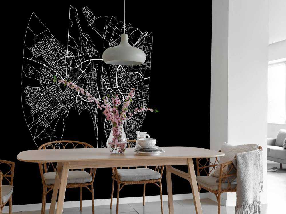 Map of Maastricht, black