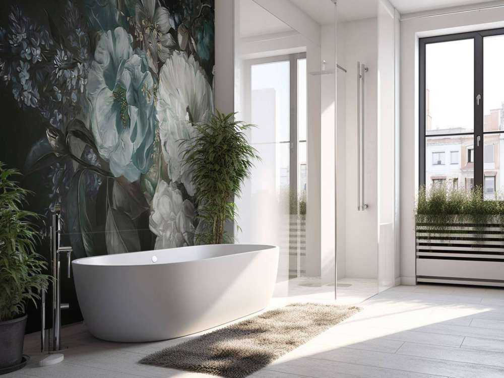 Bouquet with lilac blue