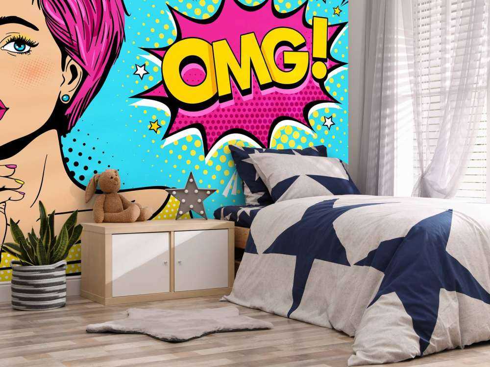 Woman in pop art style