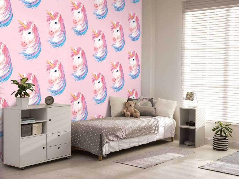 White unicorn with golden horn