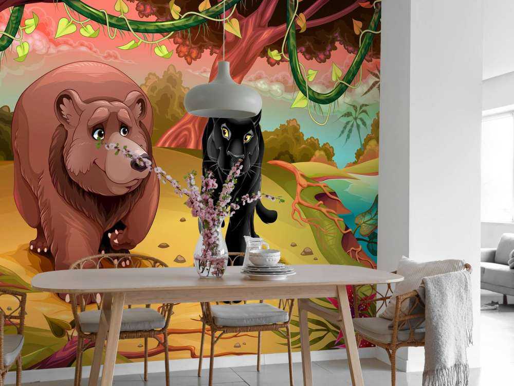 Friendly jungle animals