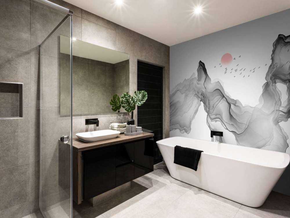 Abstracte waterverf bergen