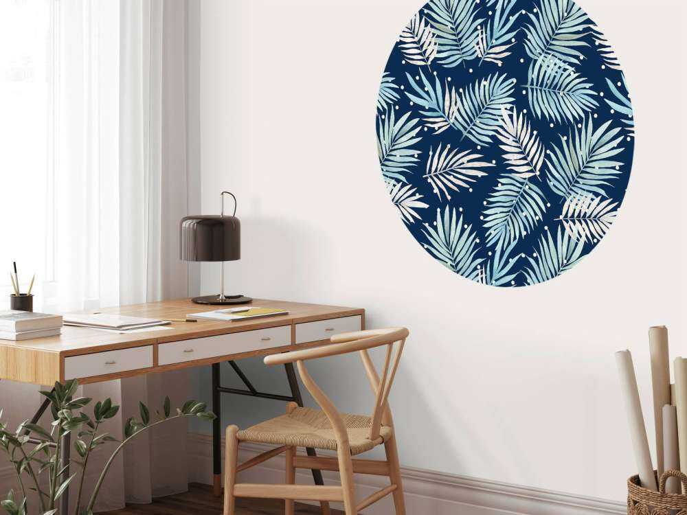 Pattern with tropical leaves