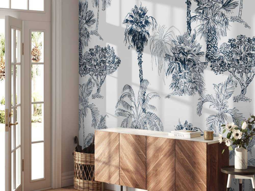 Tropical palms and trees