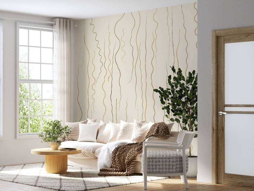 Organic lines grass beige