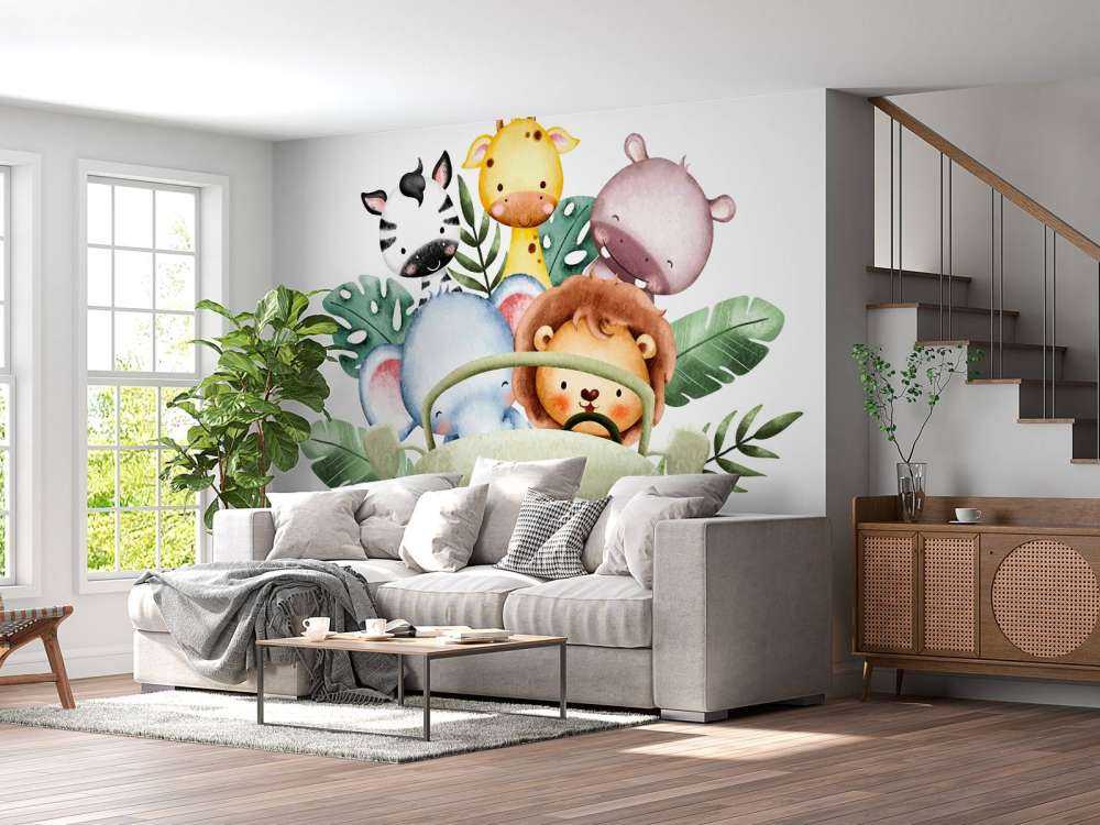 Safari animals in jeep