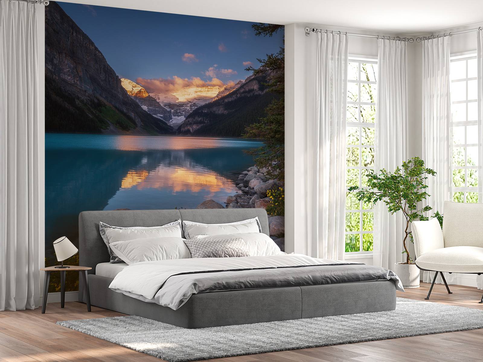 Golden Throne of Lake Louise - Wallpaper, image size:1600x1200