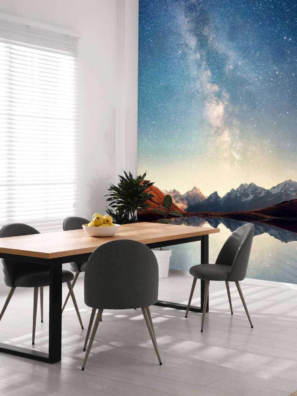 Starry sky above the mountains