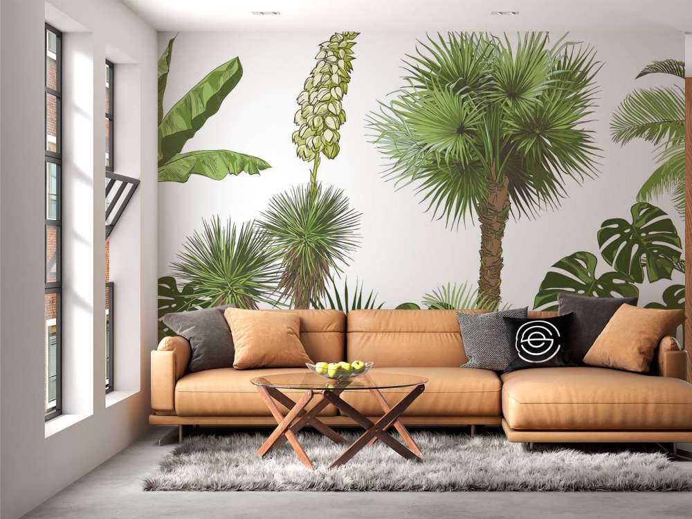 Green tropical plants