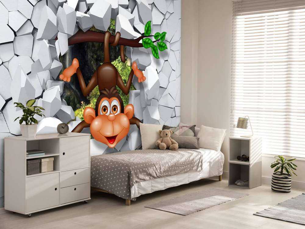 Monkey in a wall