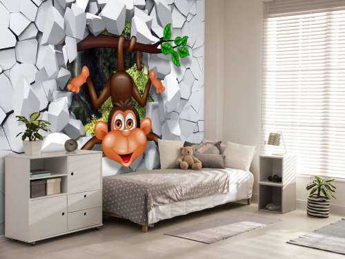 Monkey in a wall