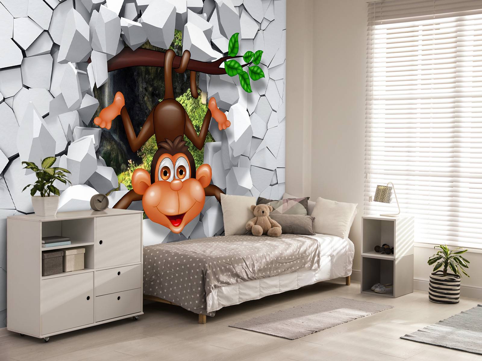 Monkey in a wall