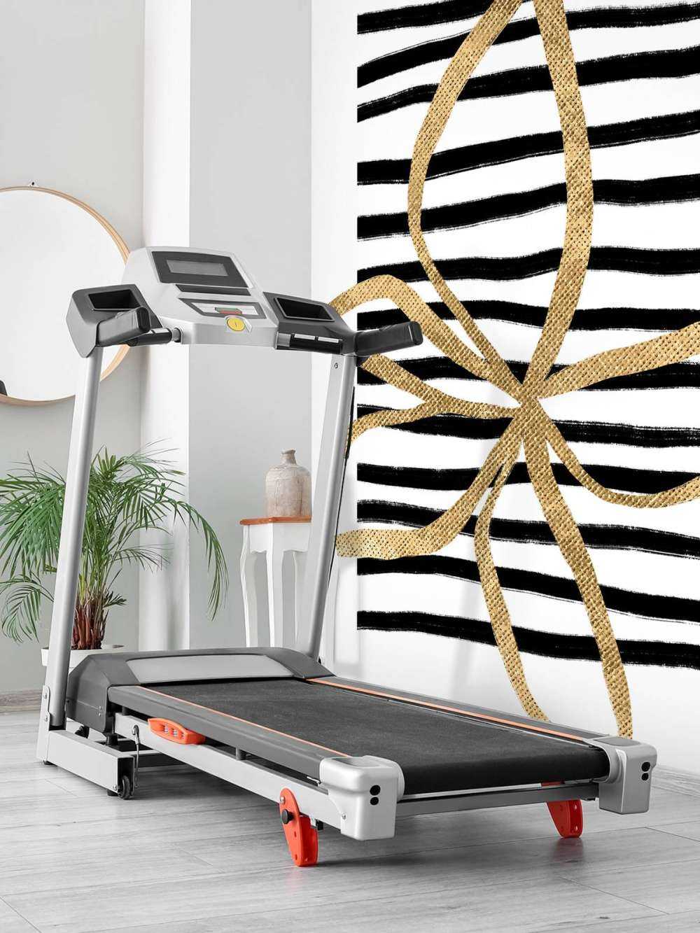 Golden Flower on Black Stripes