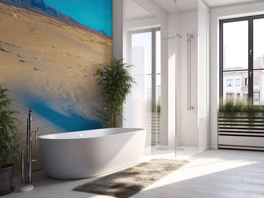 Sunrise over sand dunes