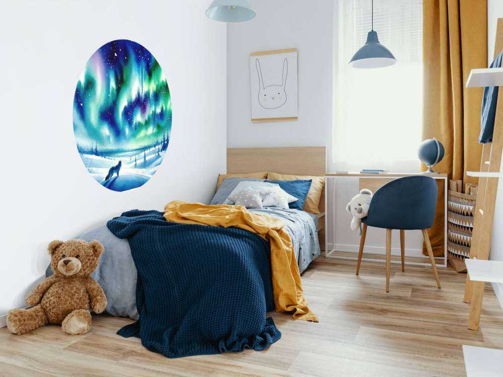 Arctic Fox and Northern Lights