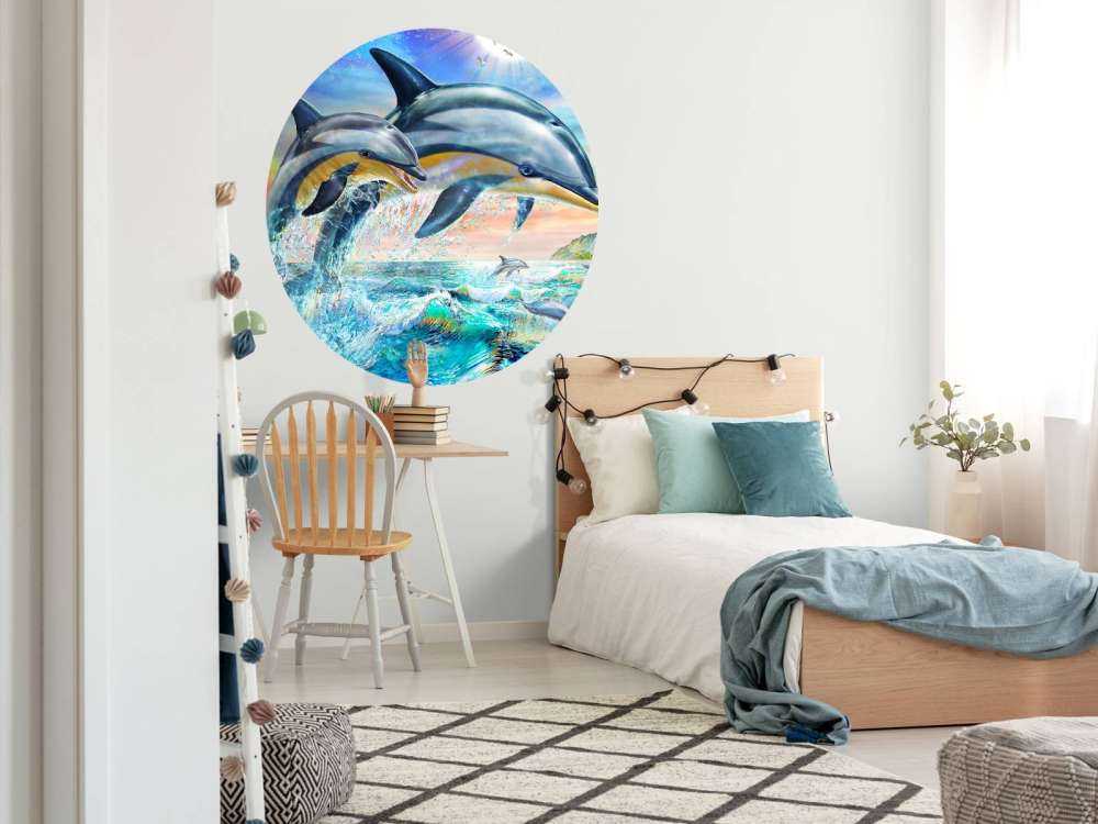 Frazer's Dolphin Mother And Baby