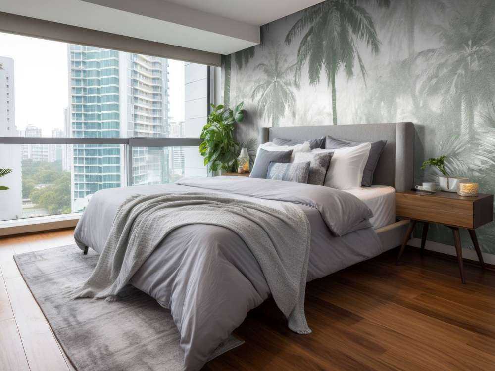 Misty Palm Forest, green