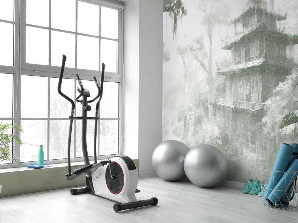 Hidden Hut in Misty Forest, green