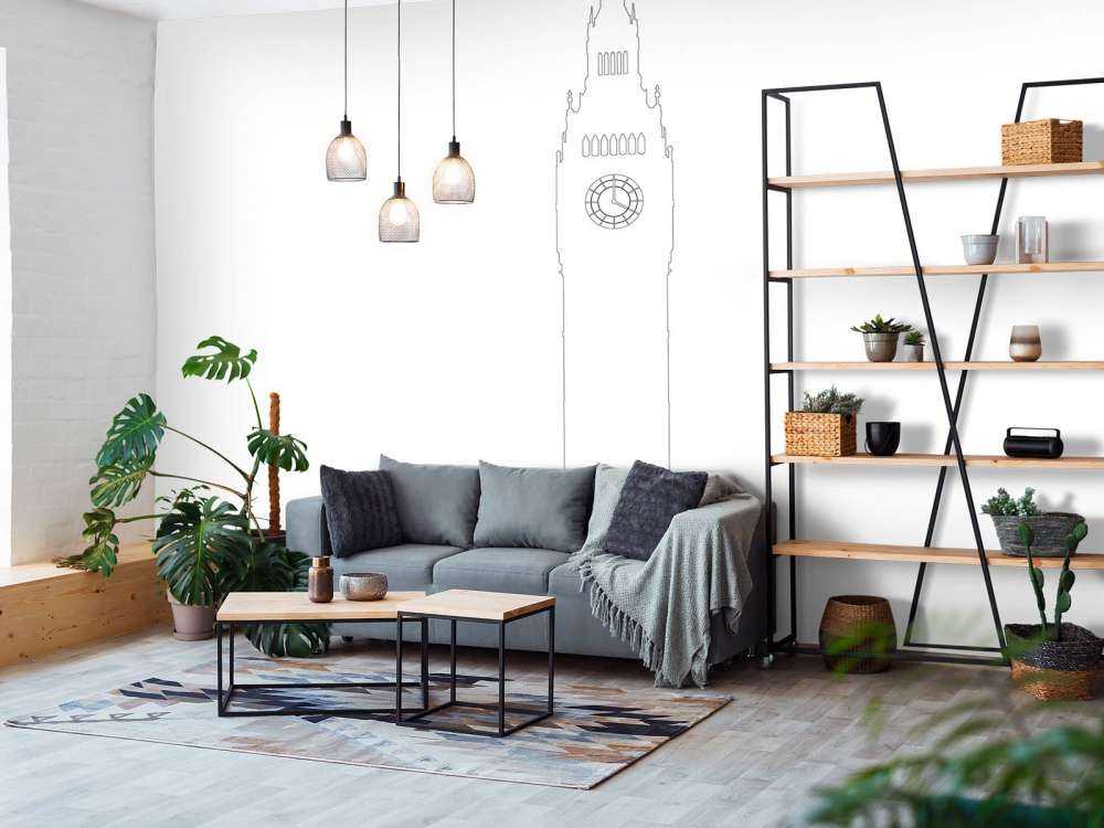 Portret van de Big Ben, wit