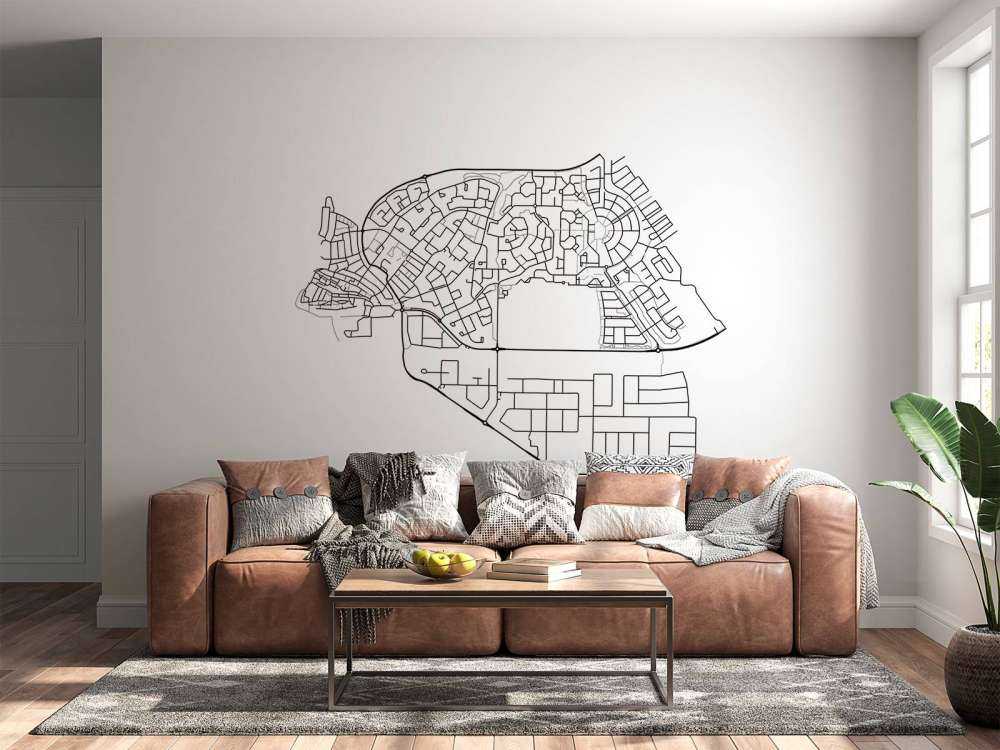 Plattegrond van Urk, wit 