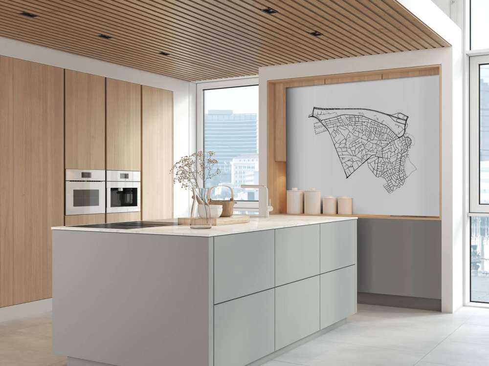 Plattegrond van Baarn, wit