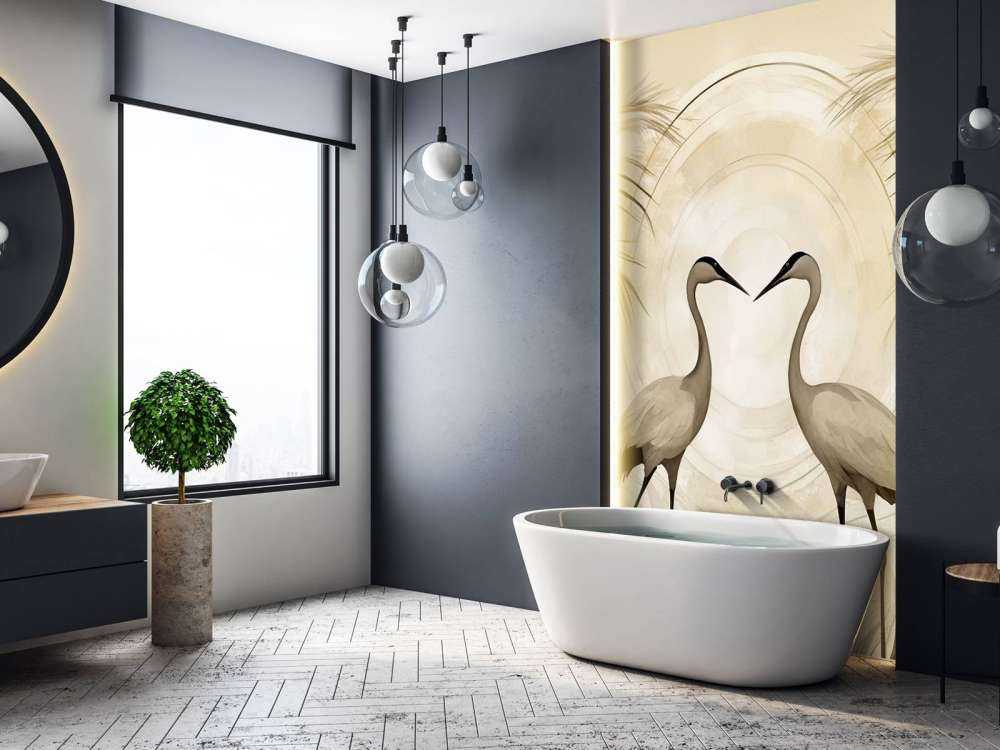 Cranes at Sunset Taupe