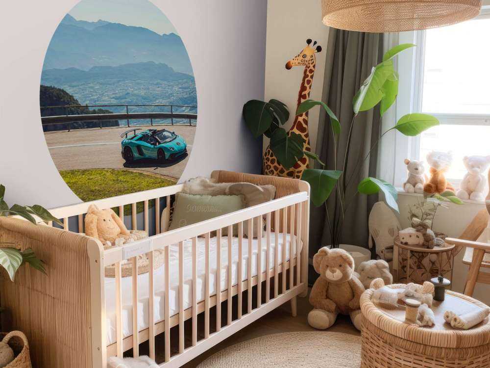 Alpine ride with luxury sports car