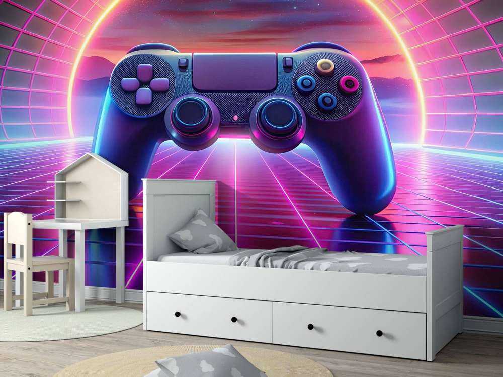 Retro Neon Game World