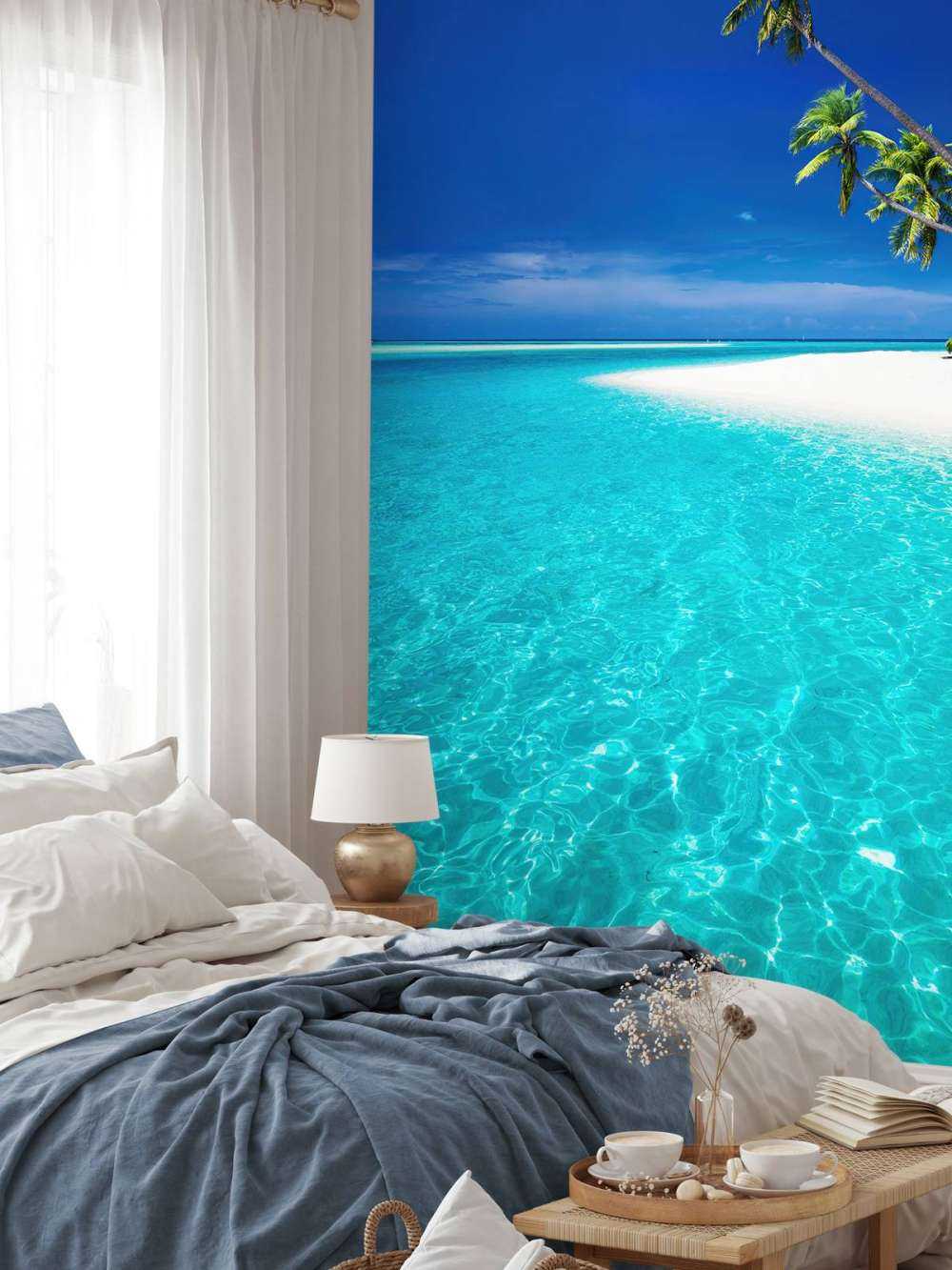 Palm trees in the lagoon