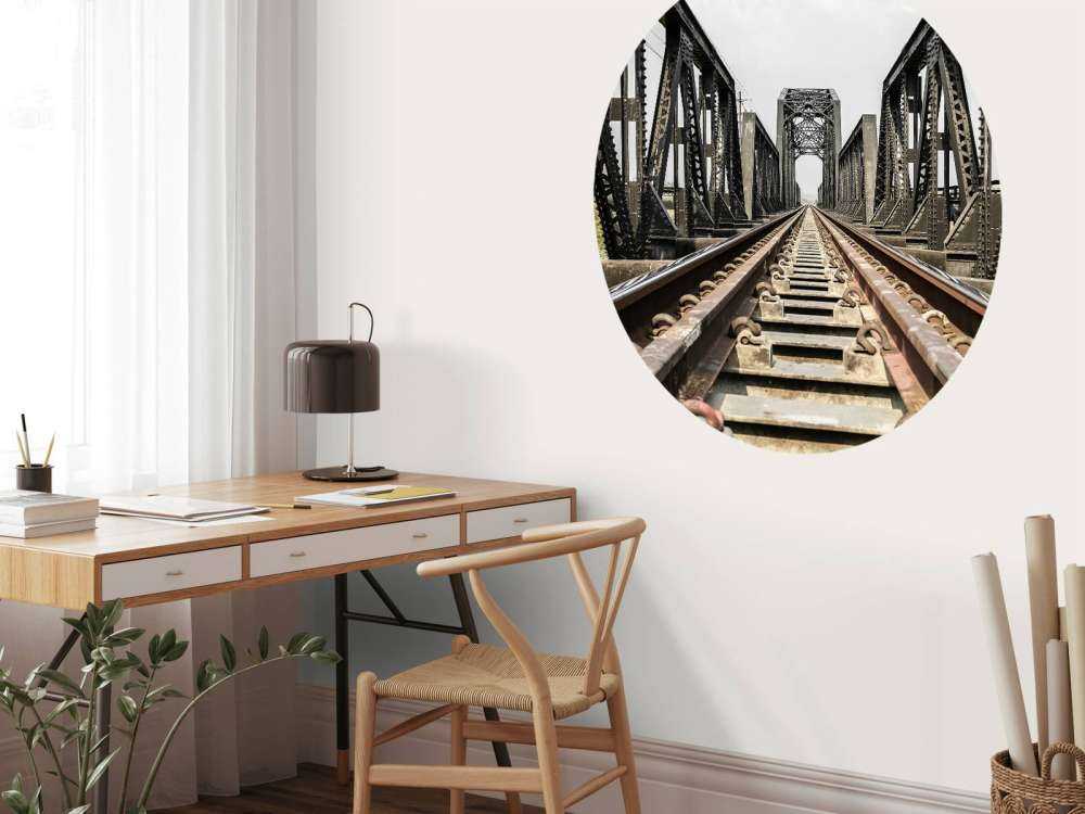 Metal railway bridge