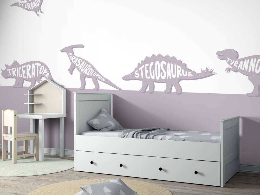 Dinos with text in pink
