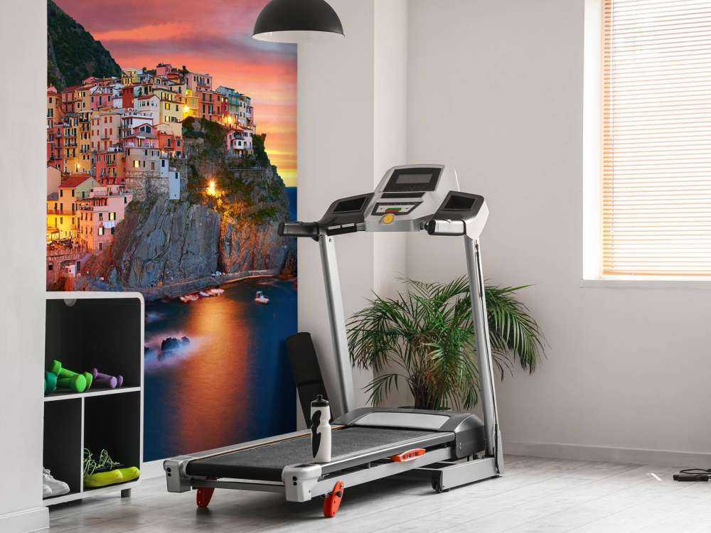 Italian town at sunset