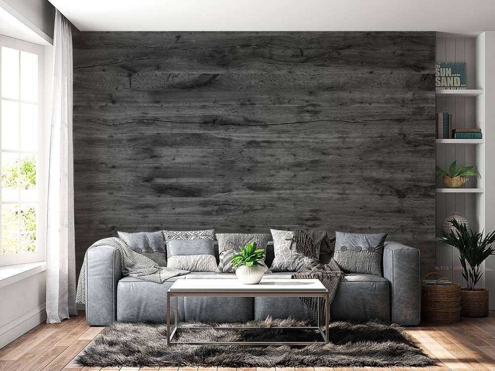 Grey wood planks