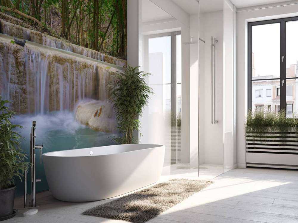 Waterfall in deep rainforest