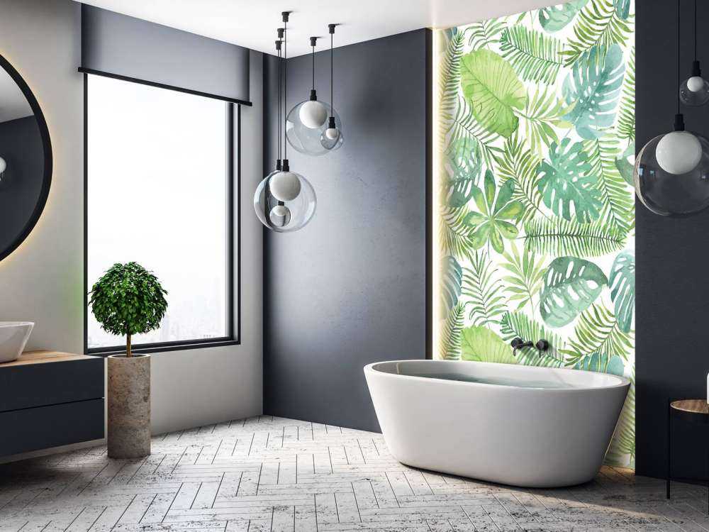 Tropical watercolour leaves