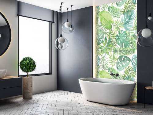 Tropical watercolour leaves