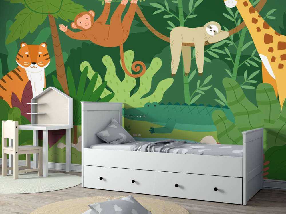 Happy jungle animals