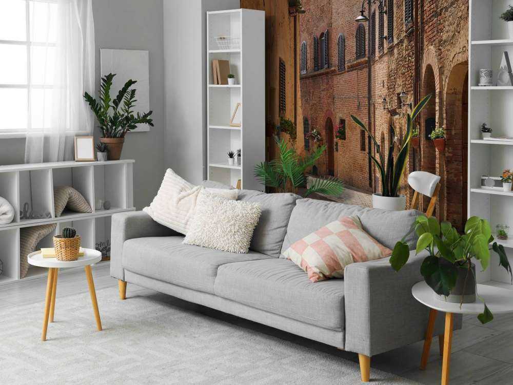 Classic street with flowers