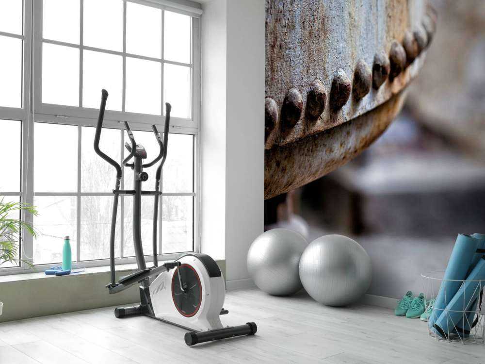 Detail of a rusted steam boiler