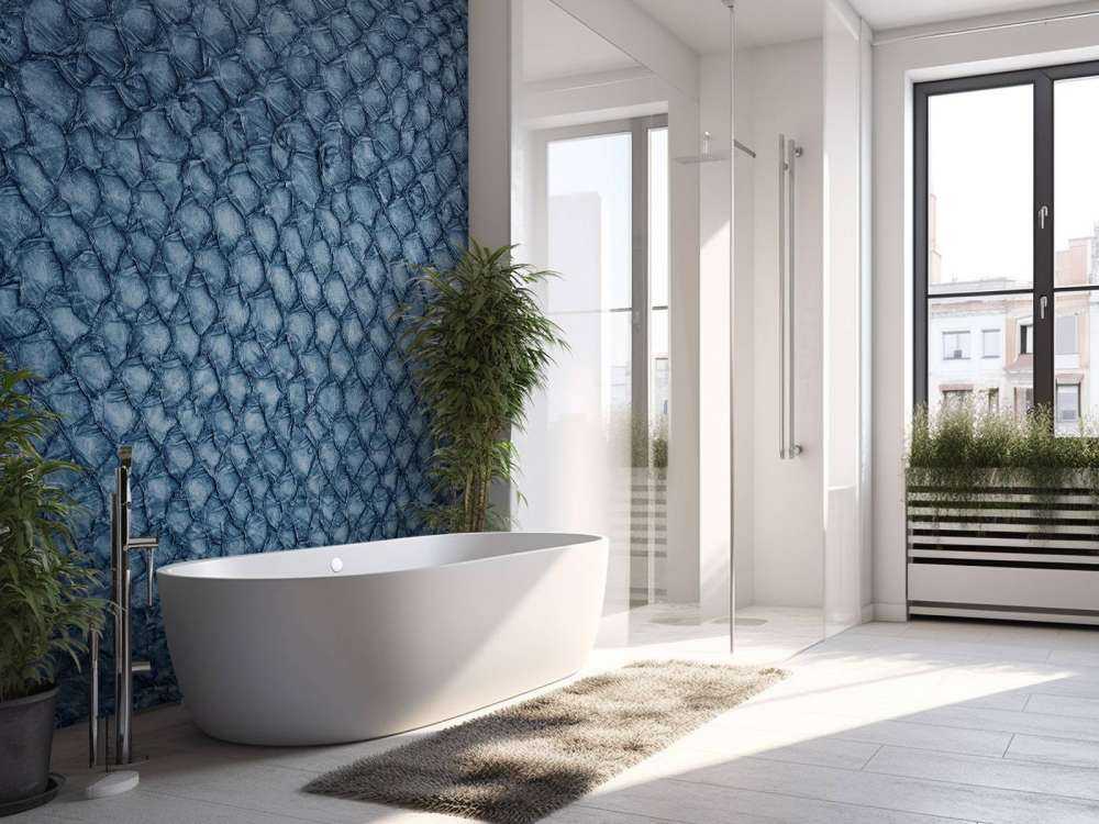 Structure of salmon skin in blue