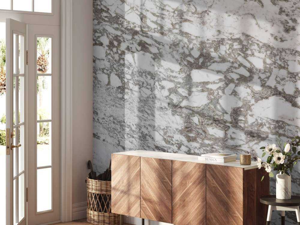 White marble with coarse structure